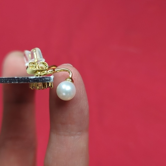 Anthropologie Monogram Earrings, Two Pair Post with Back Drop Style - Picture 4 of 6